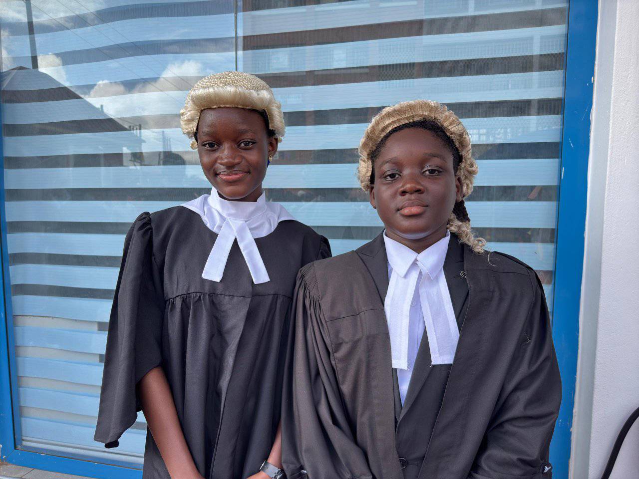 Students in graduation attire