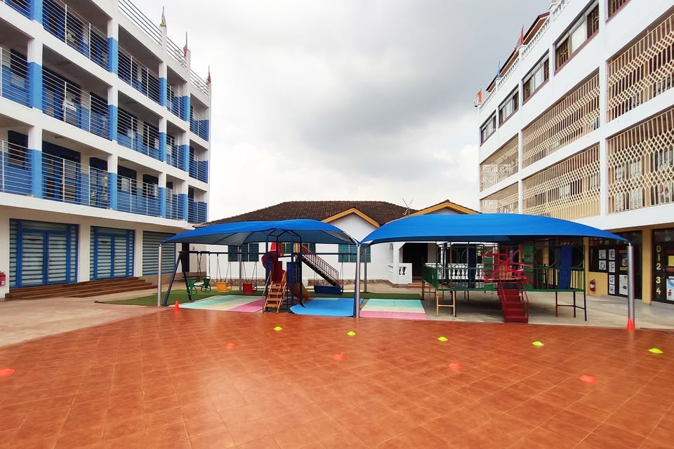 Colorful playground facilities